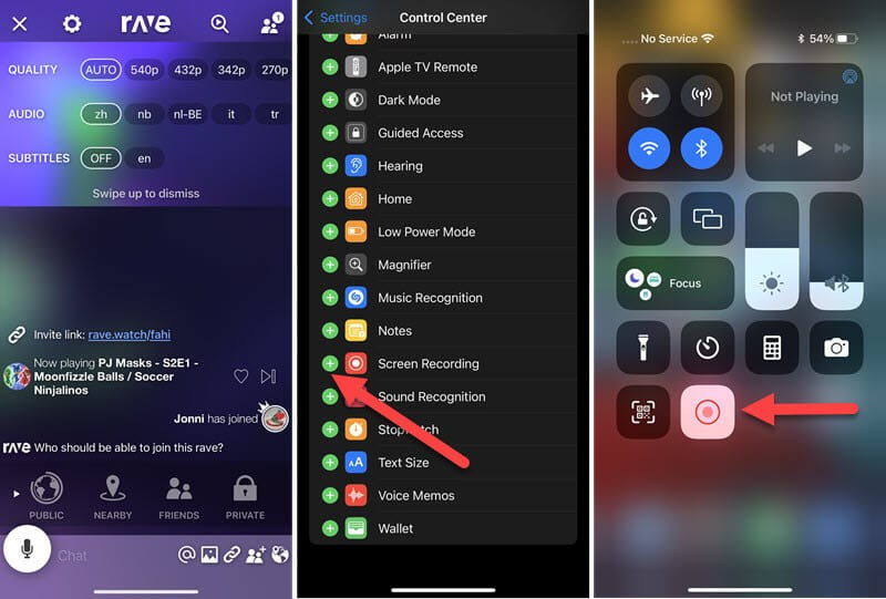 record Disney Plus video on iphone via rave