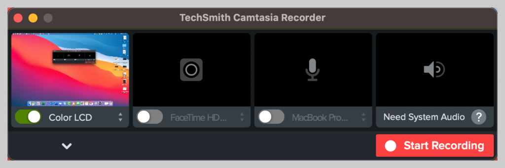 Camtasiaを使用してMacでネットフリックスを録画する