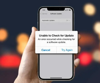 unable to check for update