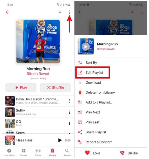 endre apple music-spillelistedekselet på Android