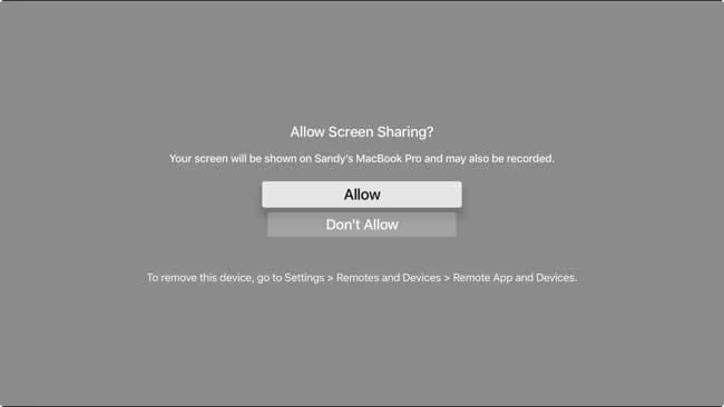 apple tv 4k screen sharing