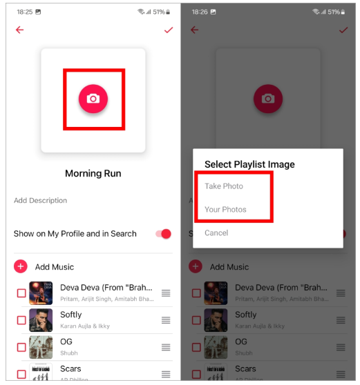 在 Android 上更改 Apple Music 的播放清單封面