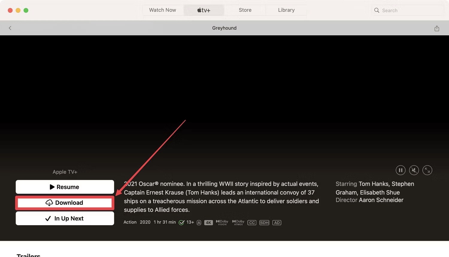 Apple TV-film downloaden op mac