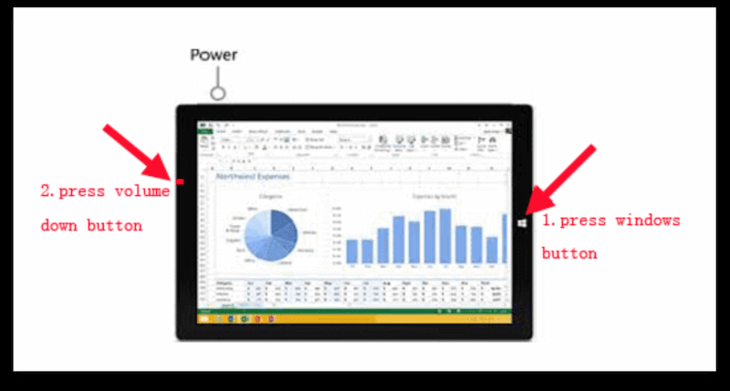 screenshot on Microsoft Surface RT
