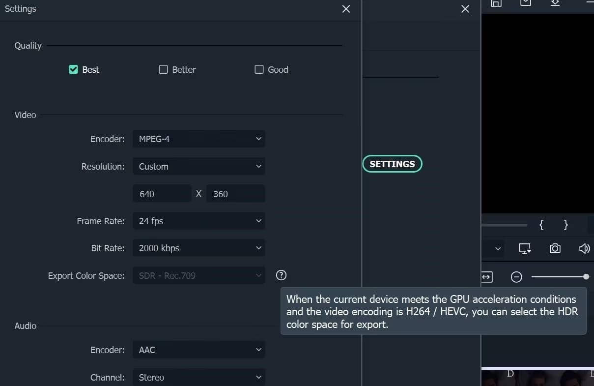 export hdr video