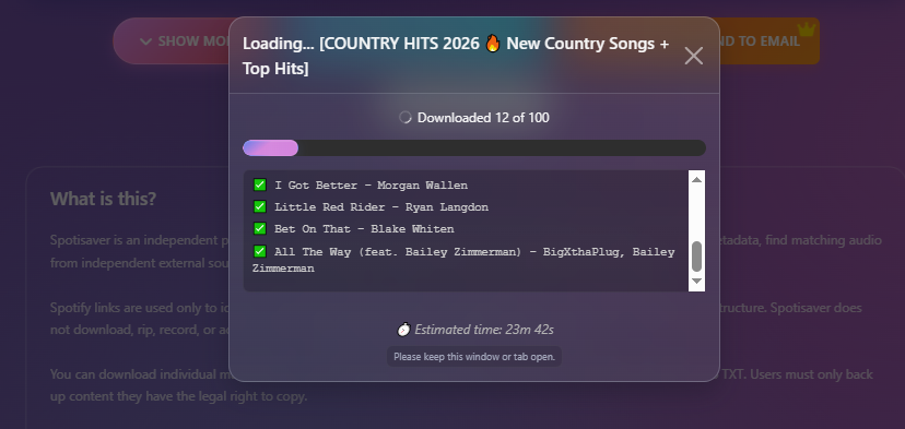 download spotify playlist online