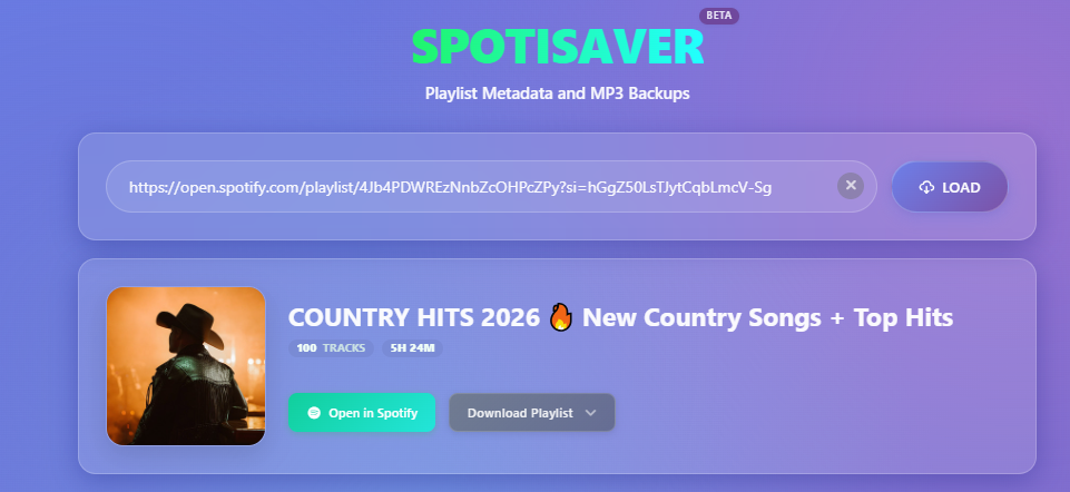 online spotify playlist downloader - SPOTISAVER