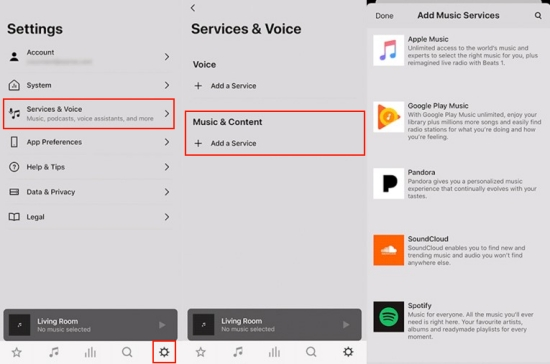 add Spotify to  Sonos