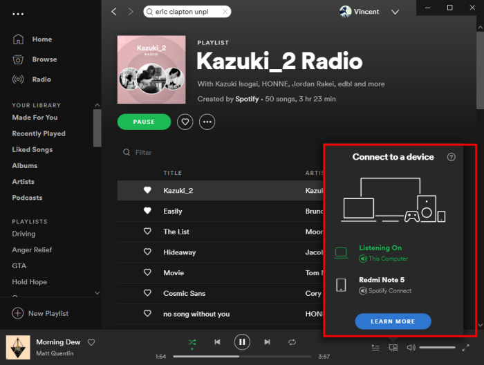 play spotify on sonos via spotify connect