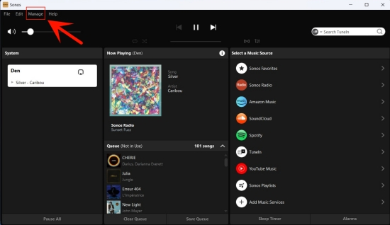 upload spotify music to sonos app