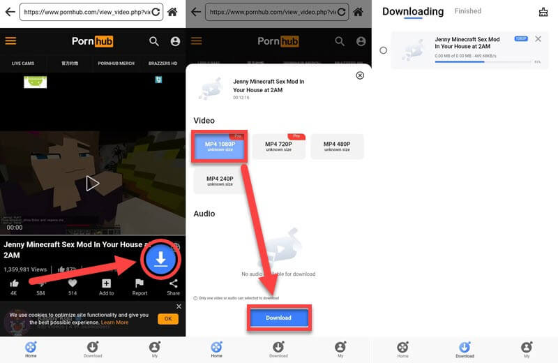 Pornhub downloader app for Android