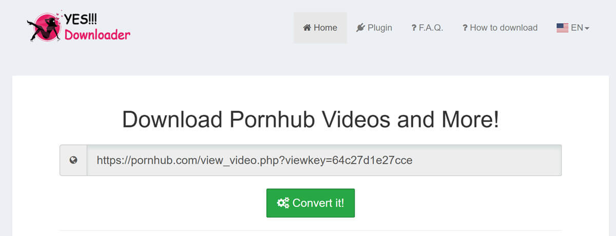 download PornHub video by Yes Downloader