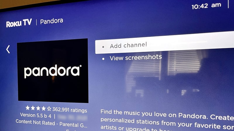 play pandora on roku