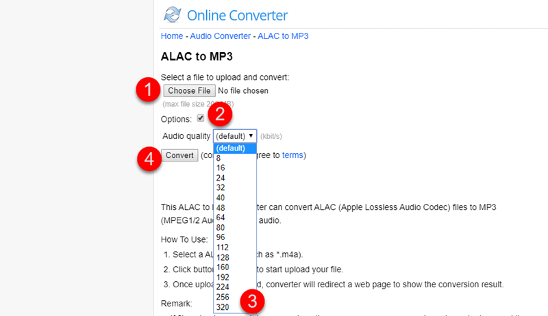 convert Apple Lossless to MP3 online