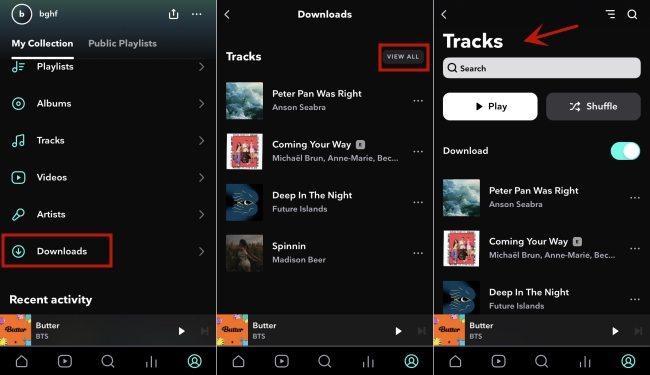 tidal music stored