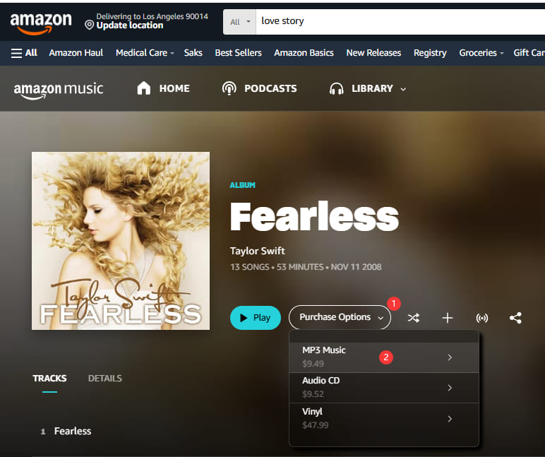 buy drm free music on Amazon