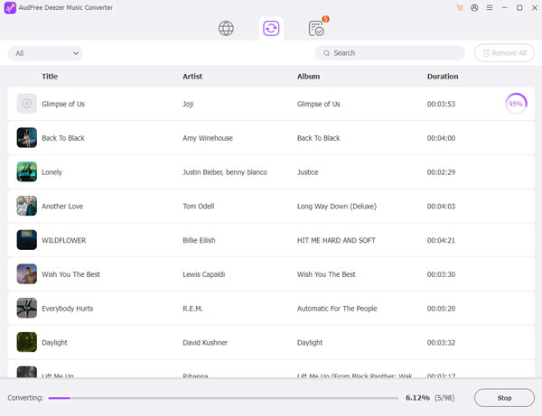 convert Deezer songs in AudFree