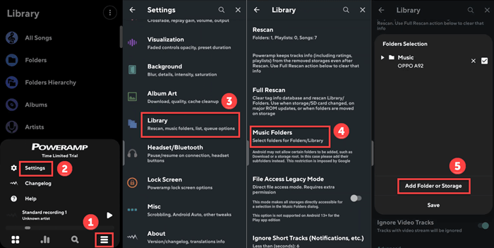 import spotify music to Poweramp app