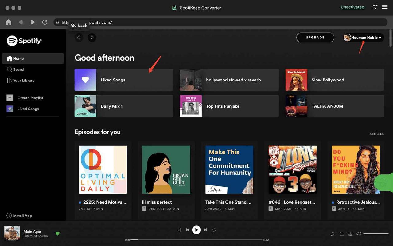 open SpotiKeep Spotify Music Converter