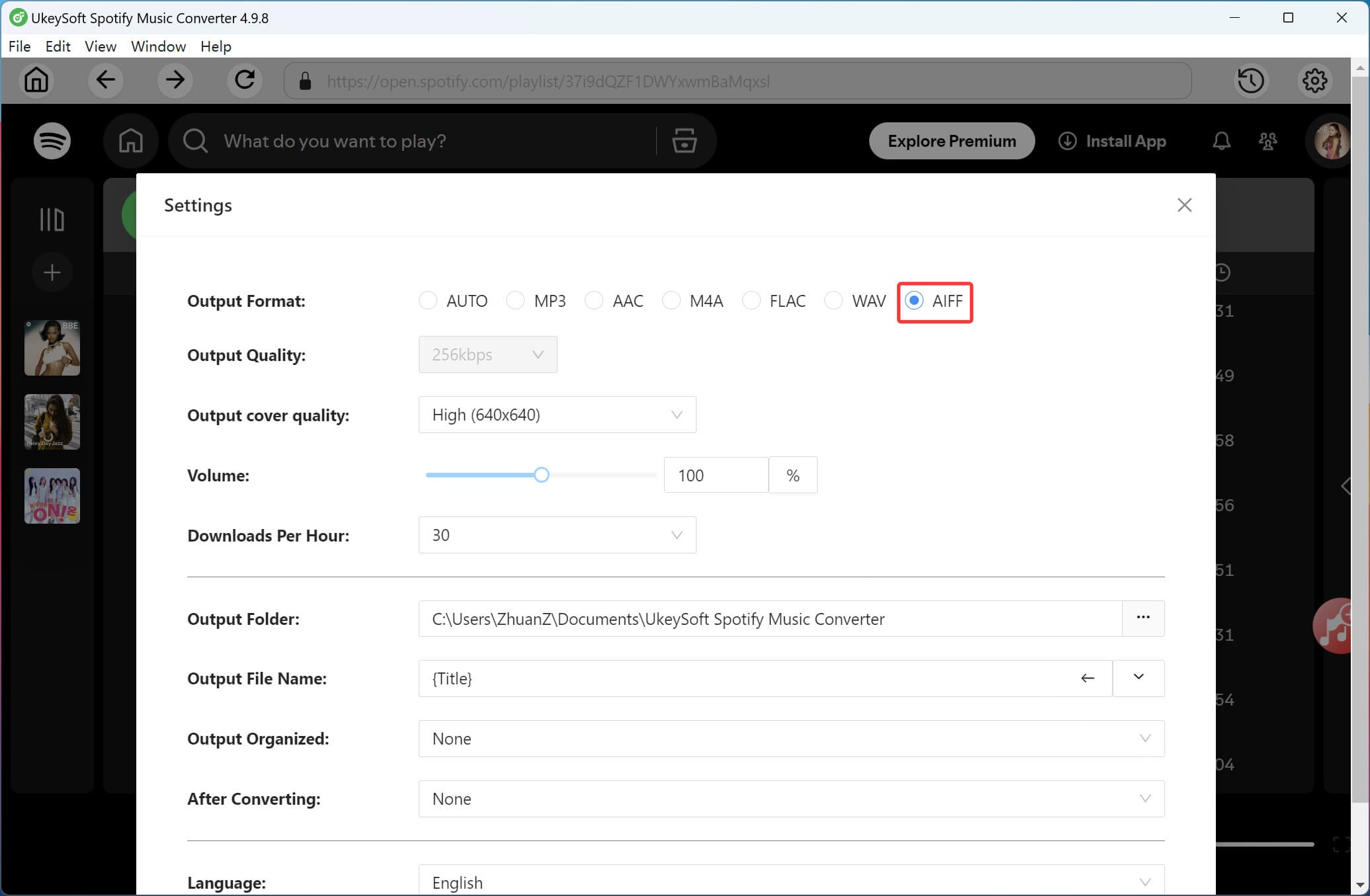 Set Output Preference