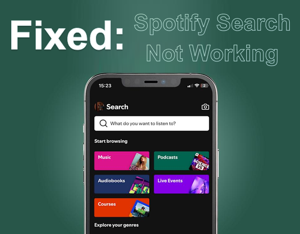 how to fix Spotify Search not working
