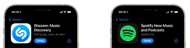 fix Spotify search not working - use Shazam to search Spotify