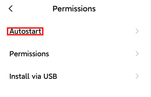 allow app autostart on android