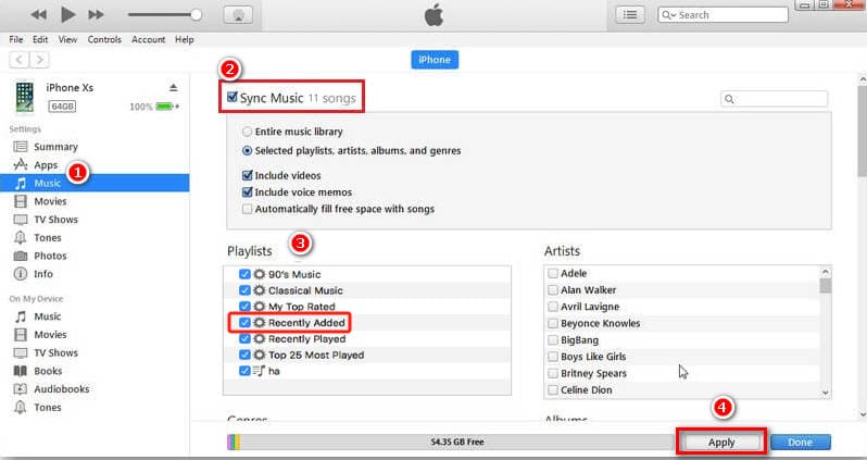 transfer youtube music from iTunes to iPhone