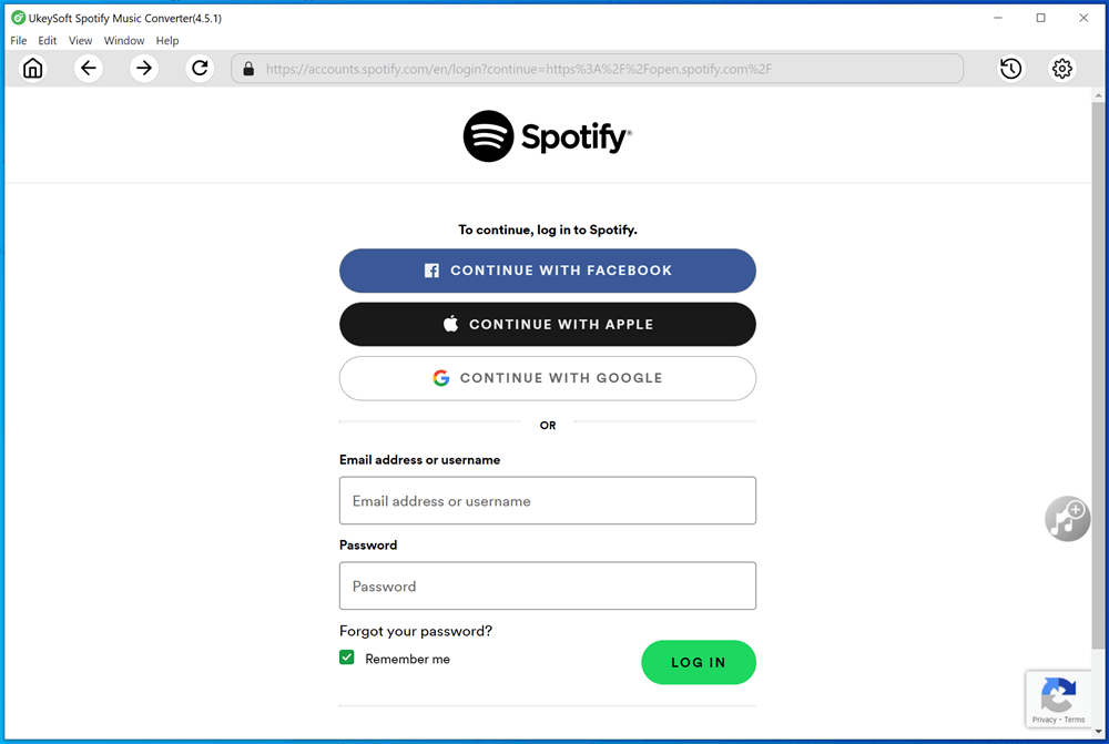 log in spotify account