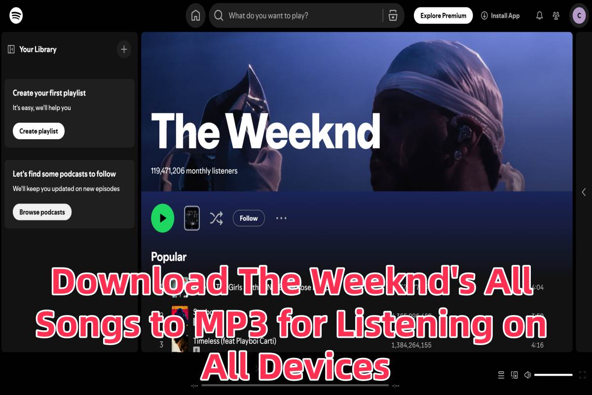 download the weend's songs to mp3