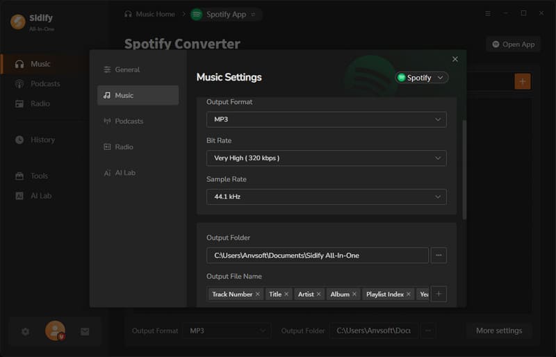 Sidify All-in-One Music Converter quality