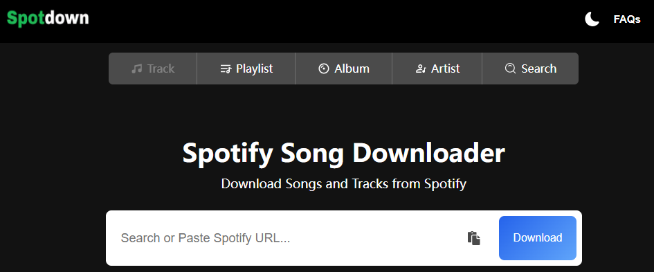 online Spotify downloader -SpotDown
