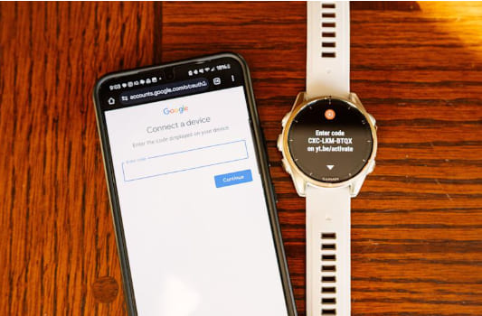 enter code to get YouTube Music on Garmin