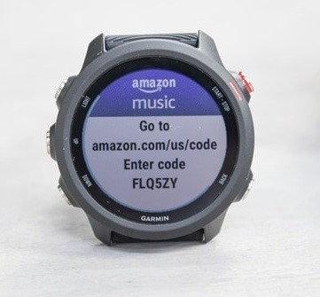 enter code on Garmin Watch