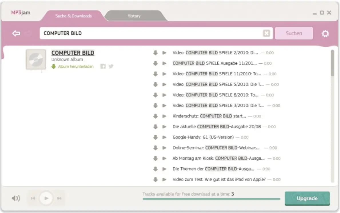 best mp3 music downloader - MP3jam