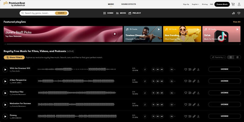 best free MP3 download site - PremiumBeat