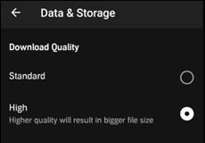 change download quality on Audible app