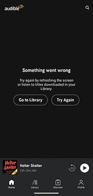 Audible something went wrong