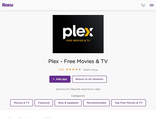 add Plex channel to Roku device