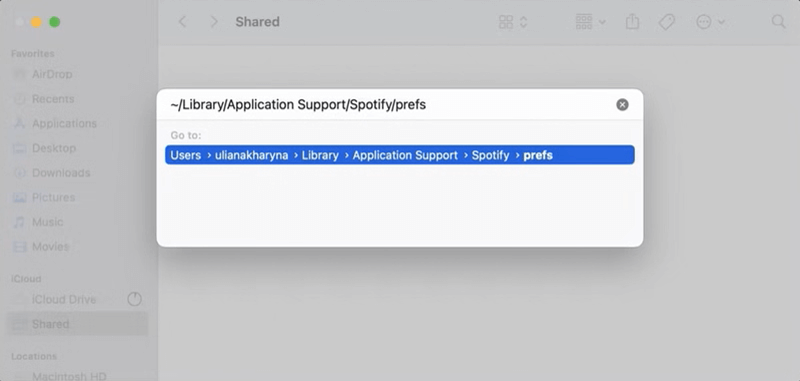 delete Spotify cache folder on Mac