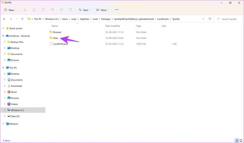 delete Spotify cache folder on Windows