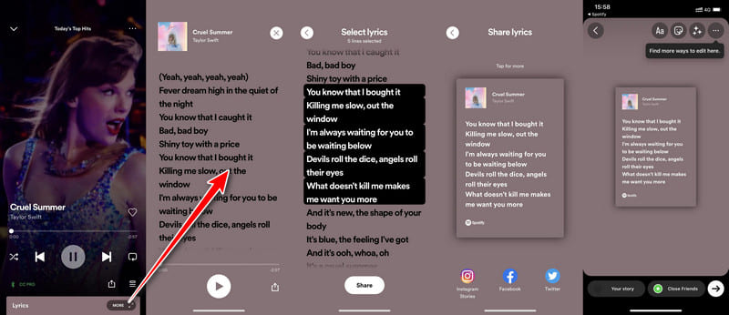get Spotify lyrics on phone