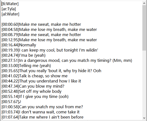 Spotify lyrics TXT files