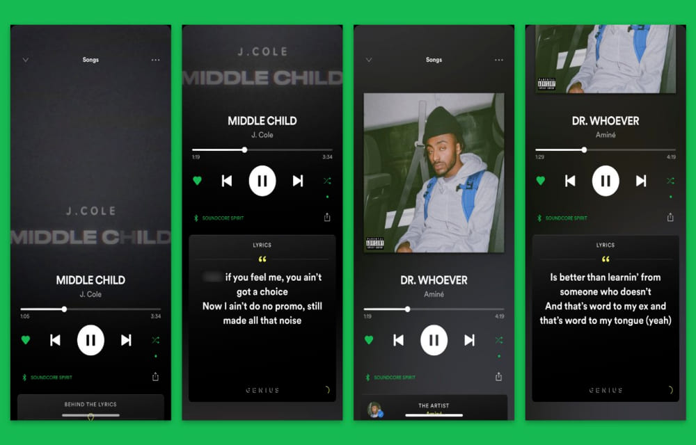 view synced lyrics on spotify