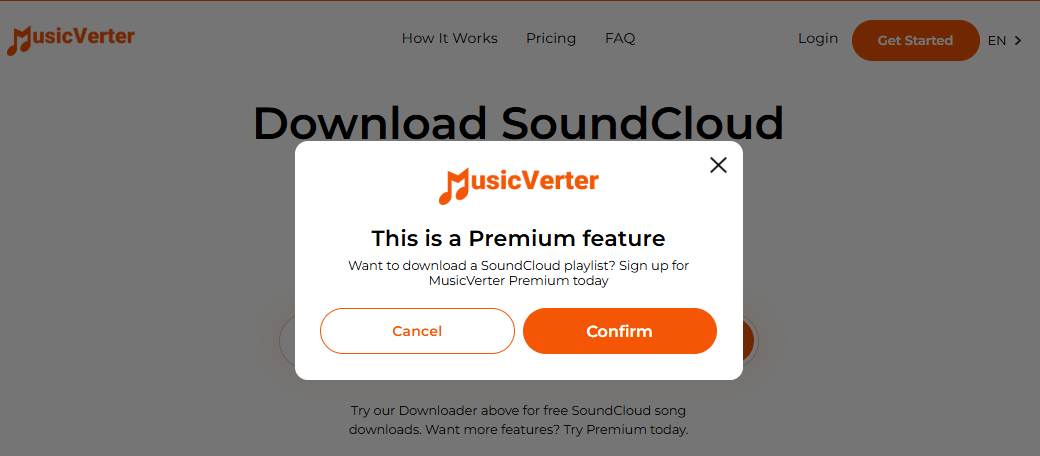 download SoundCloud playlist on MusicVerter