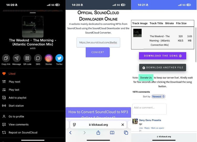 online download SondCloud music on iPhone