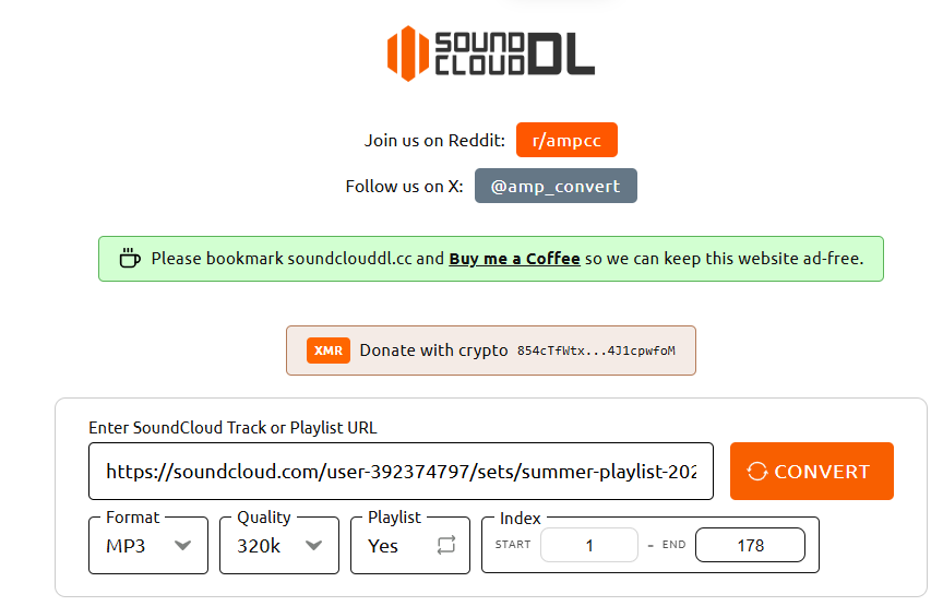 download playlist in soundclouddl.cc
