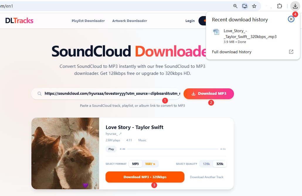 download SoundCloud song in browser