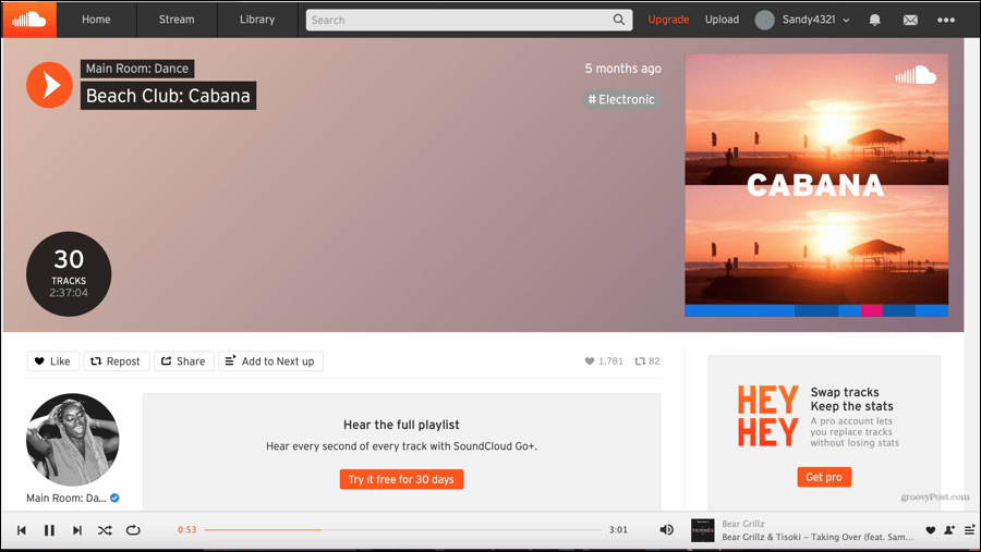 use SoundCloud Web Player