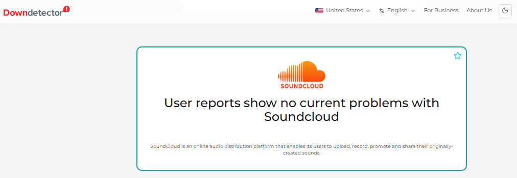 check SoundCloud status in Downdetector